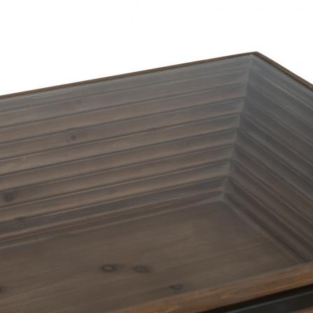 MESA CENTRO NATURAL-NEGRO MADERA-METAL 120 X 60 X 43,50 CM
