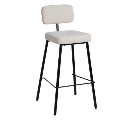 TABURETE BLANCO TEJIDO-METAL DECORACIÓN 39 X 50,50 X 103 CM