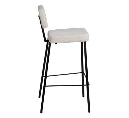 TABURETE BLANCO TEJIDO-METAL DECORACIÓN 39 X 50,50 X 103 CM