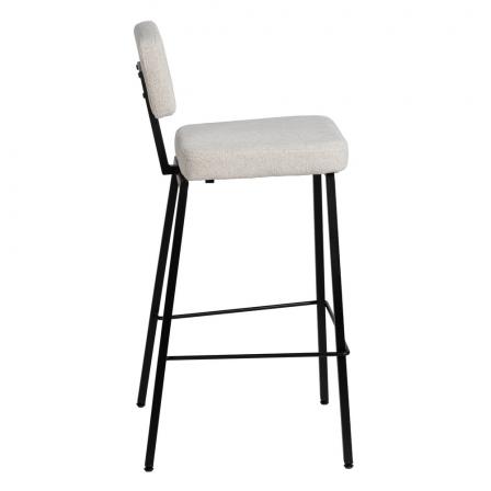 TABURETE BLANCO TEJIDO-METAL DECORACIÓN 39 X 50,50 X 103 CM