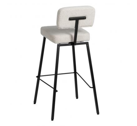 TABURETE BLANCO TEJIDO-METAL DECORACIÓN 39 X 50,50 X 103 CM