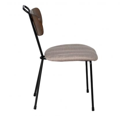 SILLA BEIGE TEJIDO-METAL DECORACIÓN 47,50 X 61 X 85 CM