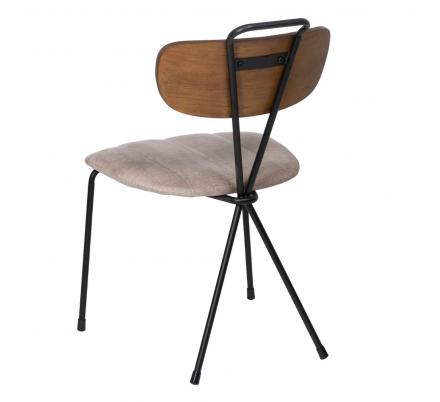 SILLA BEIGE TEJIDO-METAL DECORACIÓN 47,50 X 61 X 85 CM
