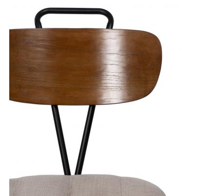 SILLA BEIGE TEJIDO-METAL DECORACIÓN 47,50 X 61 X 85 CM
