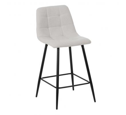 TABURETE CREMA TEJIDO-METAL SALÓN 45 X 55 X 92 CM