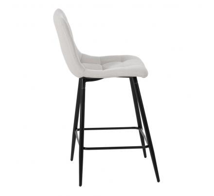 TABURETE CREMA TEJIDO-METAL SALÓN 45 X 55 X 92 CM