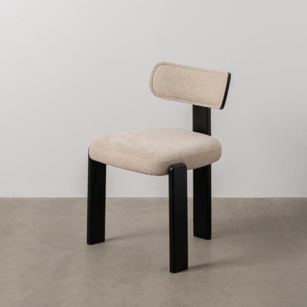 SILLA NEGRO-BLANCO MADERA 52 X 53 X 77 CM