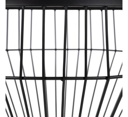 S/2 MESA CENTRO NEGRO METAL-CRISTAL 73 X 73 X 40 CM