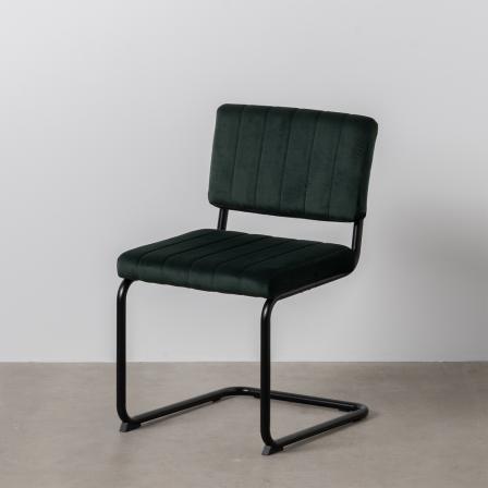 SILLA VERDE TEJIDO-METAL CONTRACT 48 X 56 X 82 CM