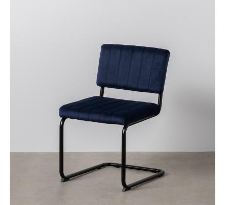 SILLA AZUL TEJIDO-METAL CONTRACT 48 X 56 X 82 CM