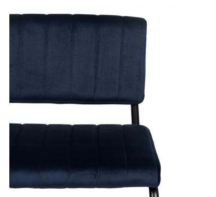 SILLA AZUL TEJIDO-METAL CONTRACT 48 X 56 X 82 CM