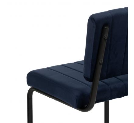 SILLA AZUL TEJIDO-METAL CONTRACT 48 X 56 X 82 CM