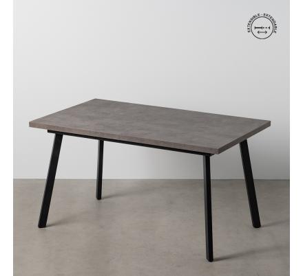 MESA EXTENSIBLE GRIS METAL-MADERA PAX 138 X 85 X 76 CM