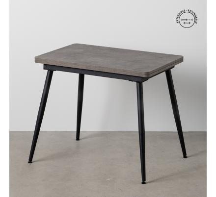 MESA EXTENSIBLE GRIS METAL-MADERA PAX 90 X 60 X 75 CM