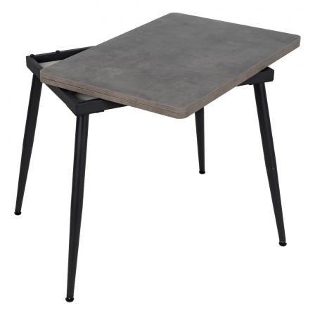 MESA EXTENSIBLE GRIS METAL-MADERA PAX 90 X 60 X 75 CM