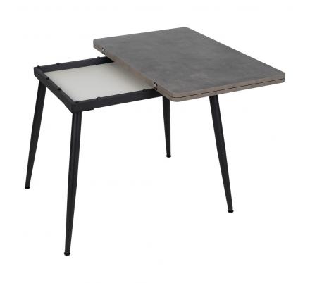 MESA EXTENSIBLE GRIS METAL-MADERA PAX 90 X 60 X 75 CM