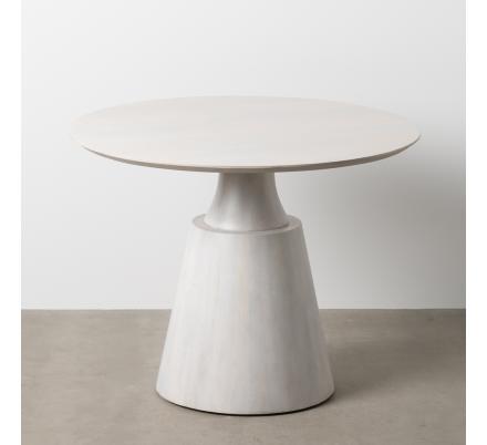 MESA COMEDOR BLANCO MADERA DE MANGO 100 X 100 X 78 CM