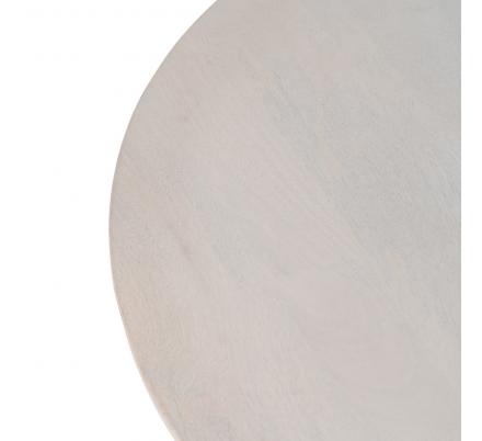 MESA COMEDOR BLANCO MADERA DE MANGO 100 X 100 X 78 CM