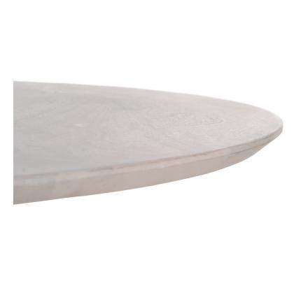 MESA COMEDOR BLANCO MADERA DE MANGO 100 X 100 X 78 CM
