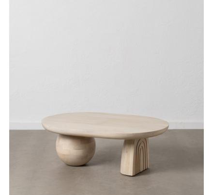 MESA CENTRO BLANCO MADERA DE MANGO SALÓN 107 X 71 X 38 CM