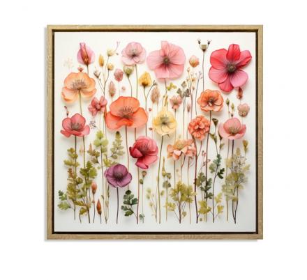 LIENZO 40 x 40 FLORA ROSA