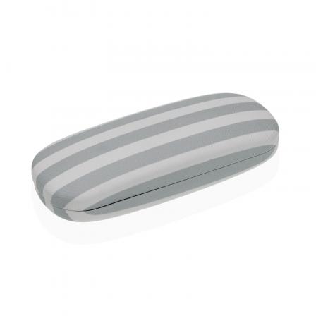 FUNDA GAFAS RAYAS GRISES