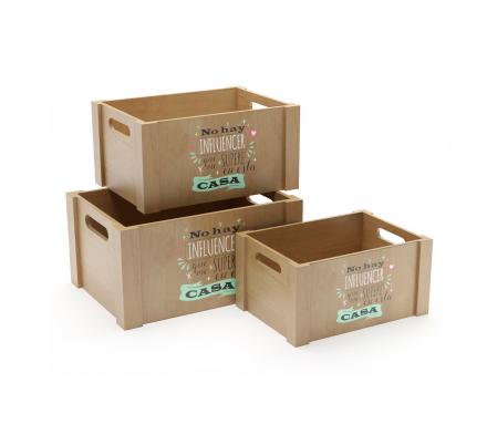 SET 3 CAJAS MADERA INFLUENCER