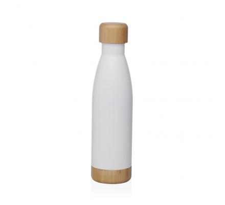 BOTELLA  BLANCA MATE  500ML ACERO INOXIDABLE