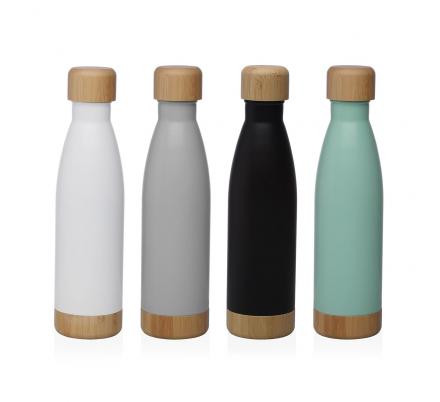 BOTELLA NEGRA MATE  500ML ACERO INOXIDABLE