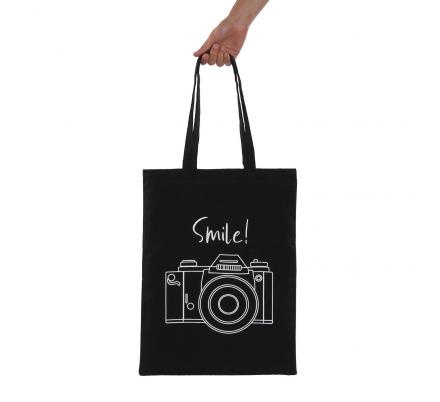 BOLSO COMPRA SMILE NEGRO