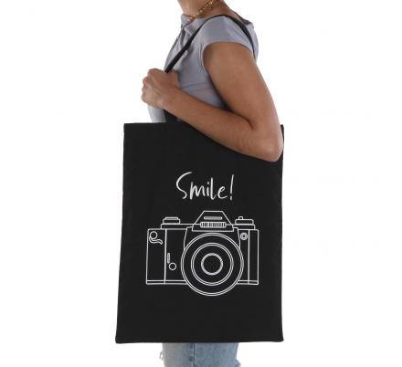 BOLSO COMPRA SMILE NEGRO