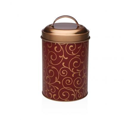 BOTE METALICO SERPENTINE ROJO CON TAPA