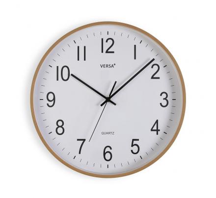 RELOJ PARED MADERA CLARA 40CM