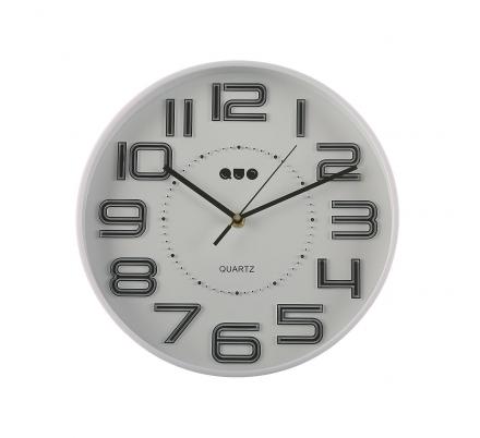 RELOJ PARED BLANCO 30CM DIA