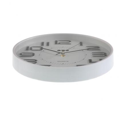 RELOJ PARED BLANCO 30CM DIA