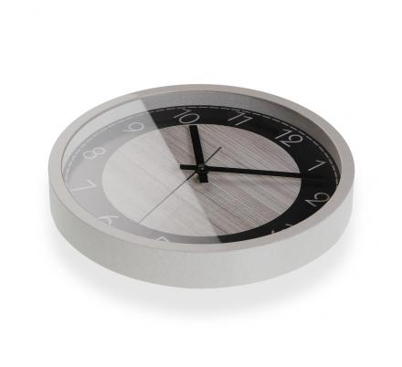 RELOJ ECO MADERA NEGRO 30CM