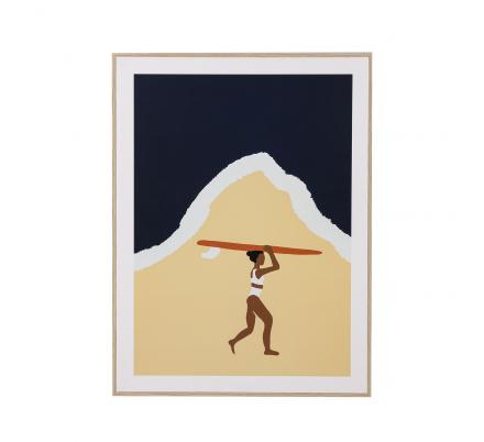 POSTER SURF 2 ENMARCADO EN MADERA 30 X 40