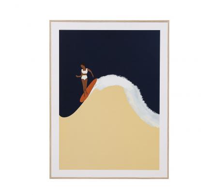POSTER SURF 3 ENMARCADO EN MADERA 30 X 40