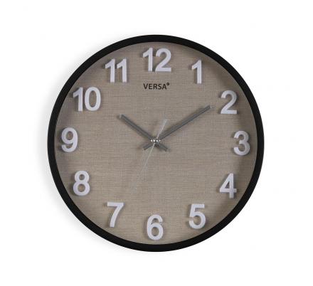RELOJ DE PARED VESTA NEGRO 30 CM
