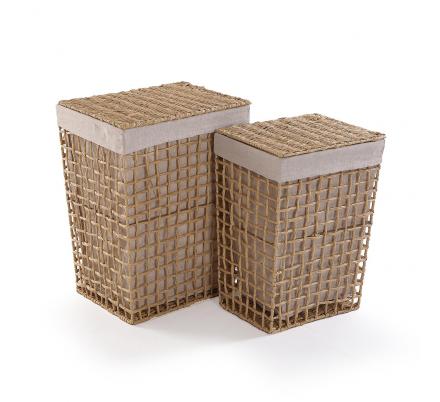 SET DE 2 CESTAS ALTAS MARRÓN NADIR