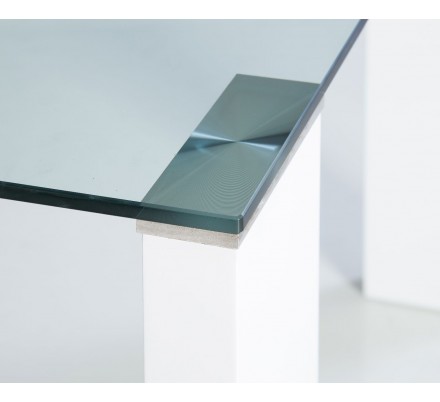 Mesa Salón/Comedor Oroco - Patas Blanco Brillo - 150 x 90