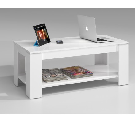 Mesa Centro Elevable Flow Bandeja cerrada
