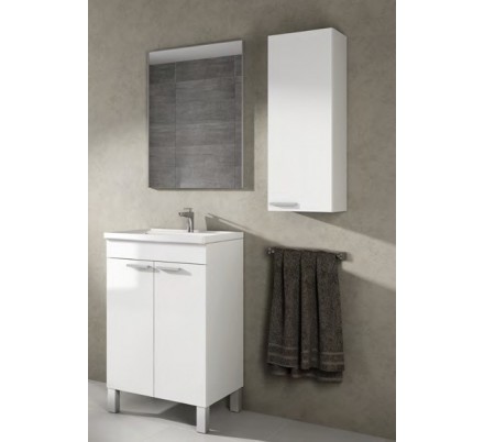 Mueble Lavabo Blanco + Espejo kit para montar economico