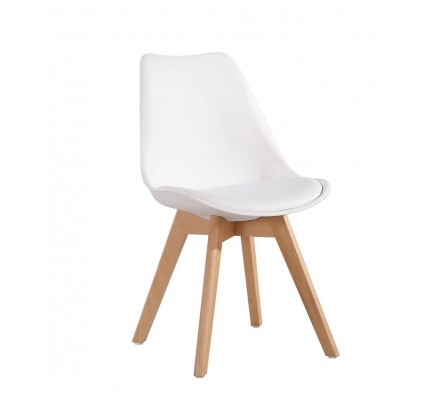 Silla Comedor Estilo Nórdico Modelo Súper Dereck Blanco