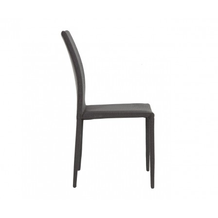 Silla Comedor Tapizada Vigo Gris Oscuro