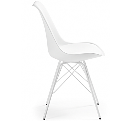 Silla Comedor Lars Estructura de Metal Color Blanco