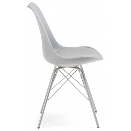 Silla Comedor Lars Estructura de Metal Color Gris
