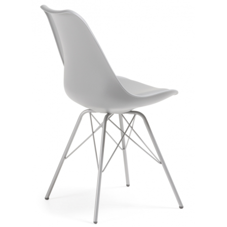 Silla Comedor Lars Estructura de Metal Color Gris