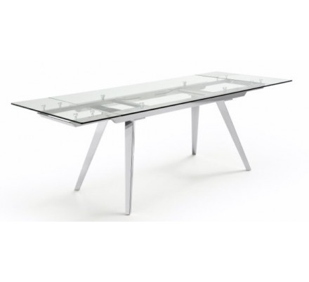 Mesa Comedor Extensible Estructura Cromada Modelo Miami