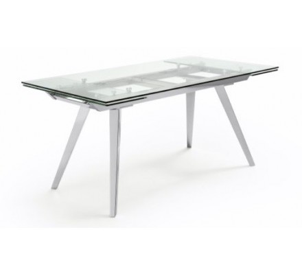 Mesa Comedor Extensible Estructura Cromada Modelo Miami